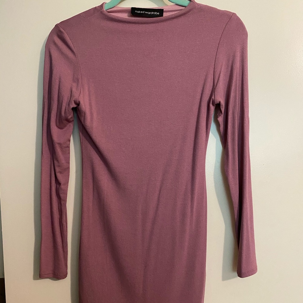 NAKED WARDROBE size M blush pink mini dress